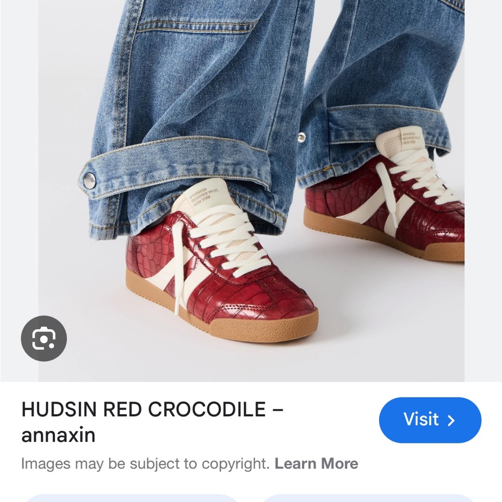 STEVE MADDEN HUDSIN RED CROCODILE SNEAKER - 8.5 - Picture 10 of 10